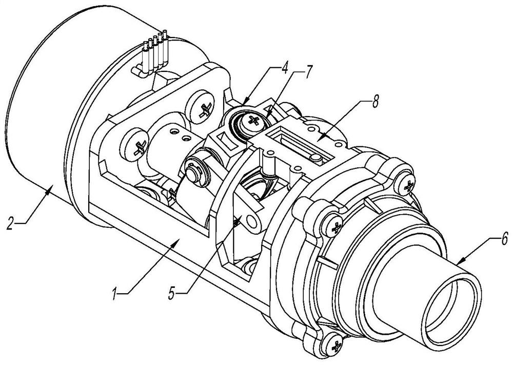 Self-aligning rail type impact massage machine core