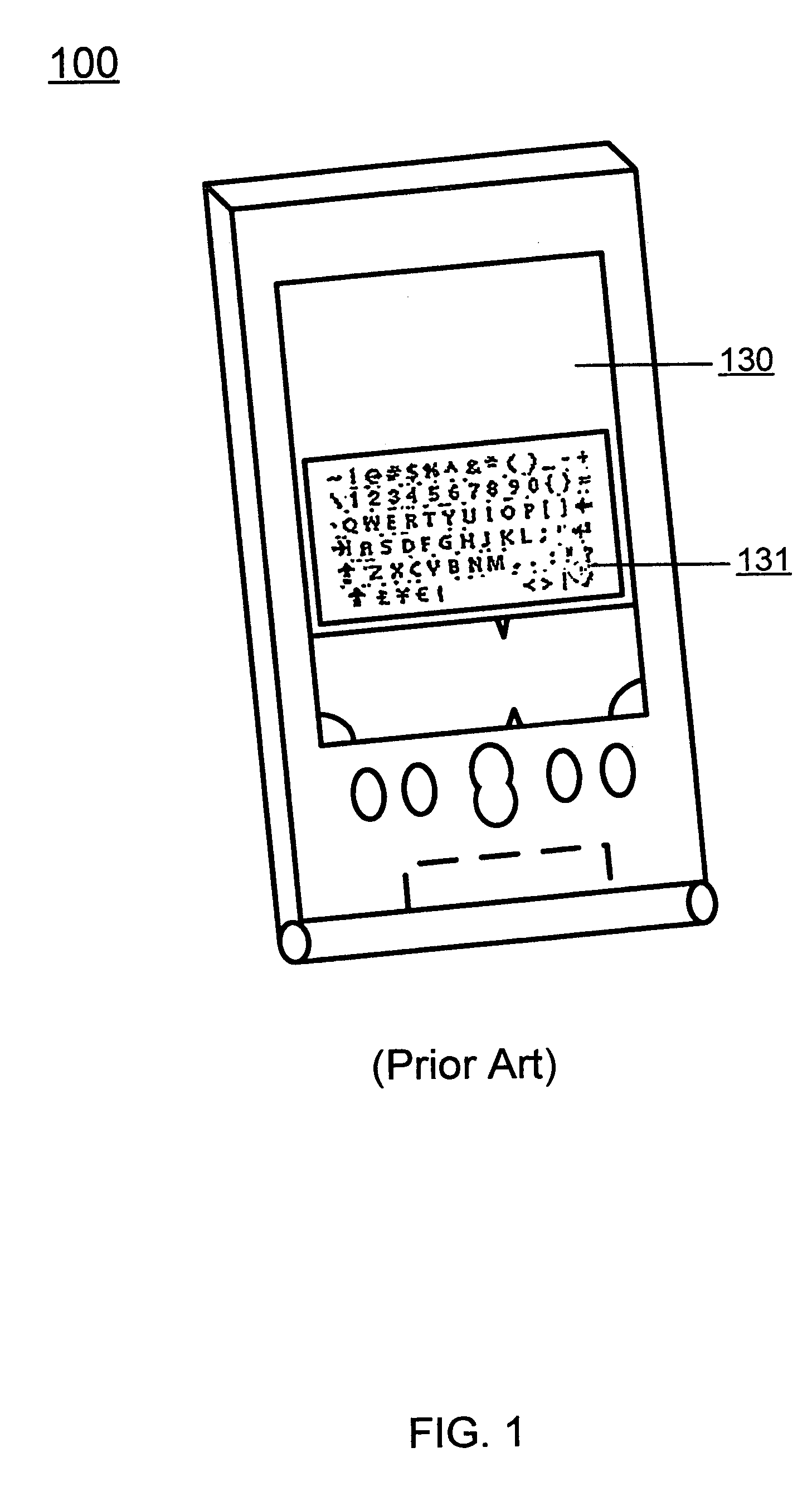 Raised keys on a miniature keyboard