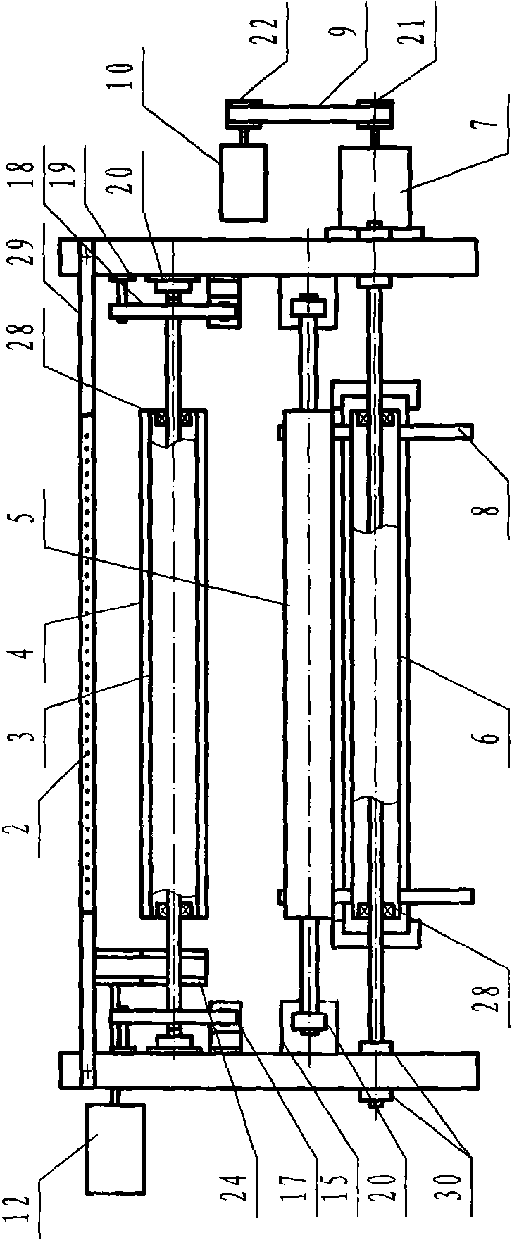 Glass fiber warping machine