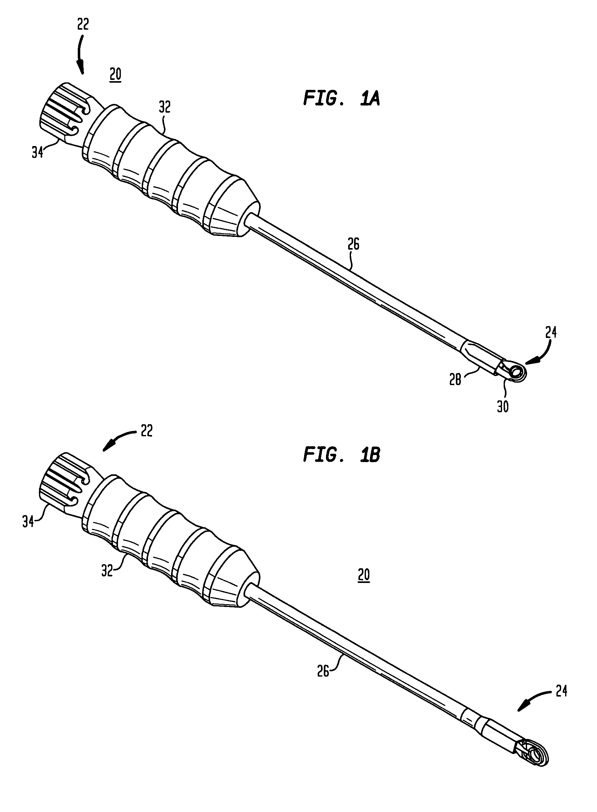 Rod inserter and rod with reduced diameter end