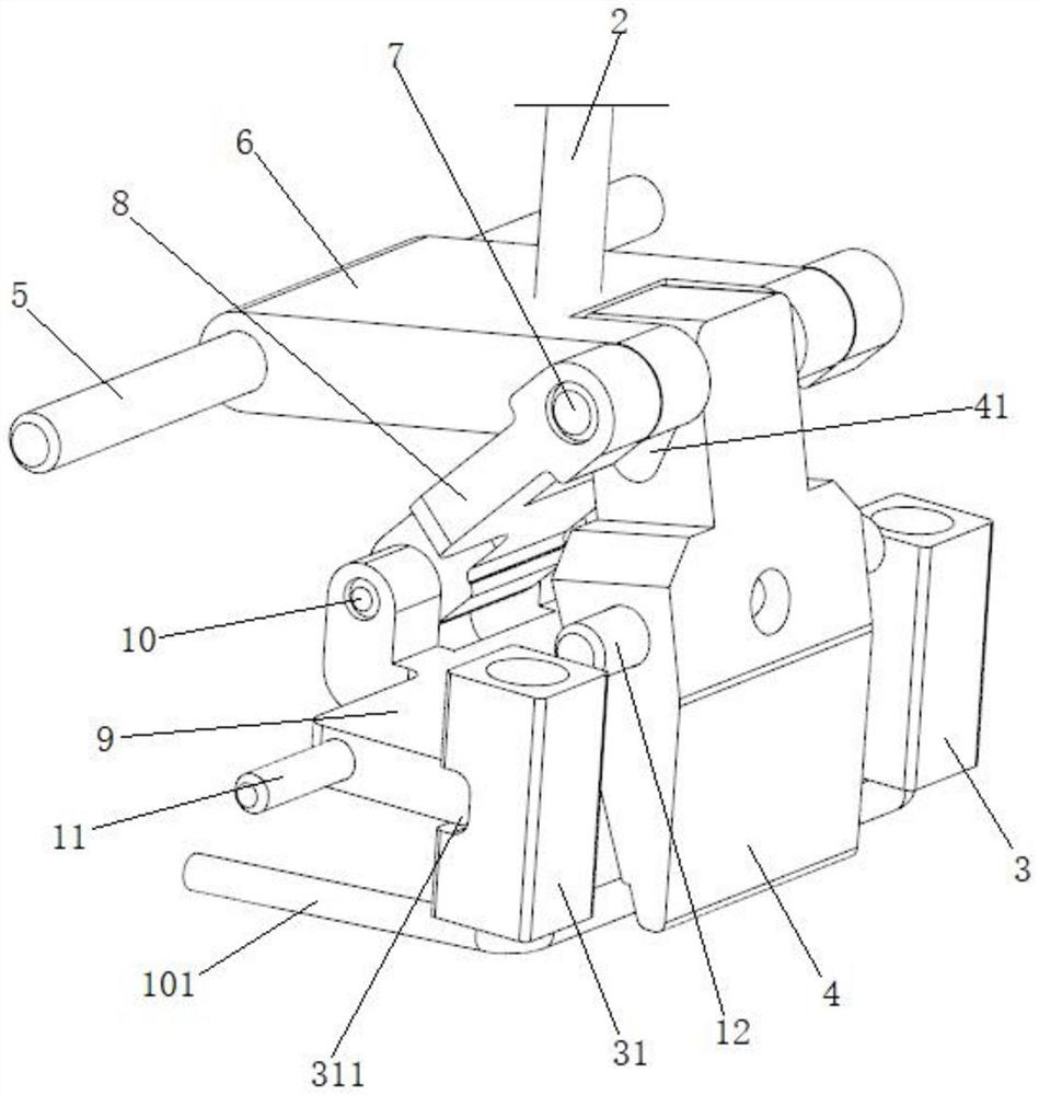 Keyboard balance rod assembling and clamping mechanism