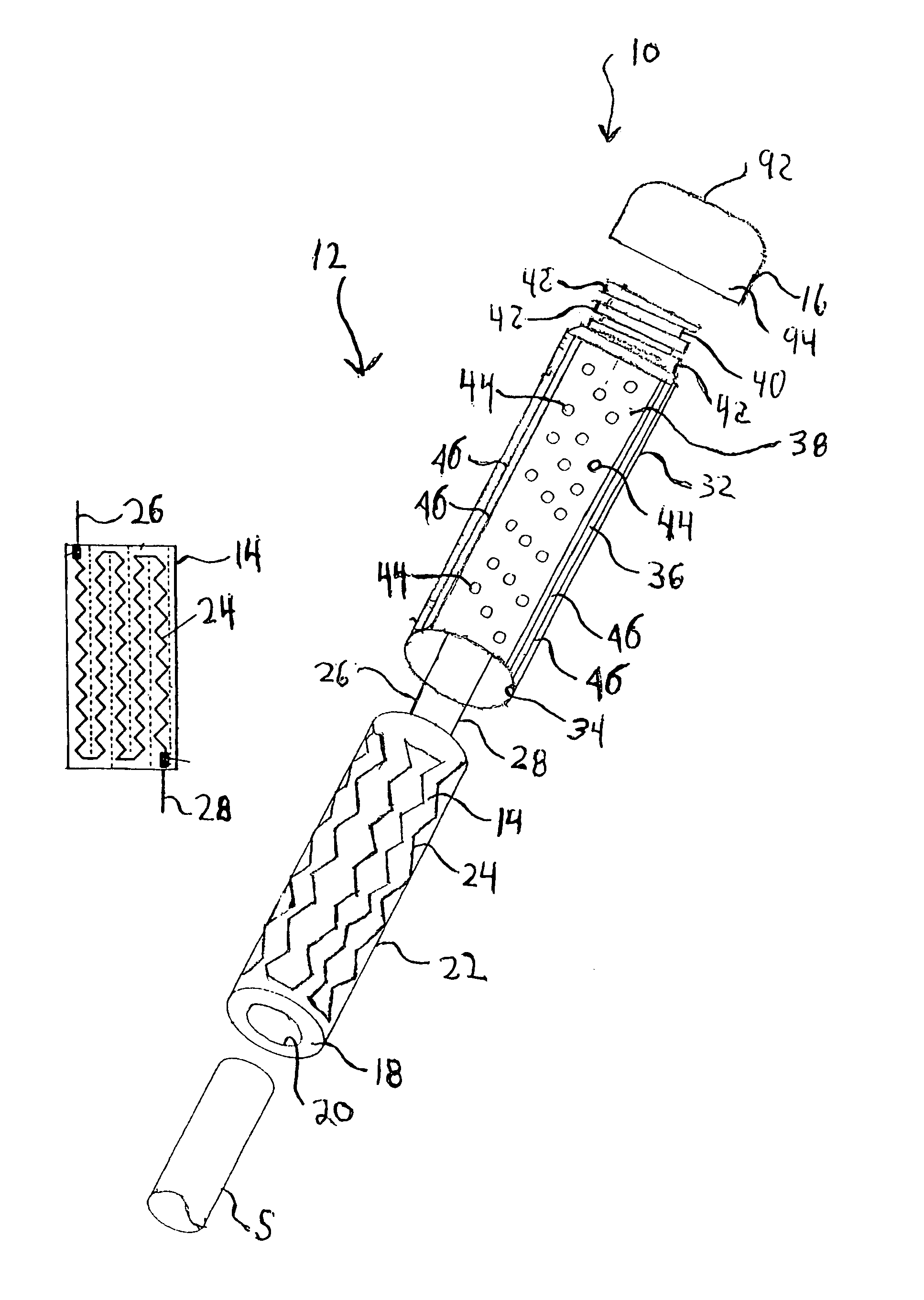 Electrically heated hand grip