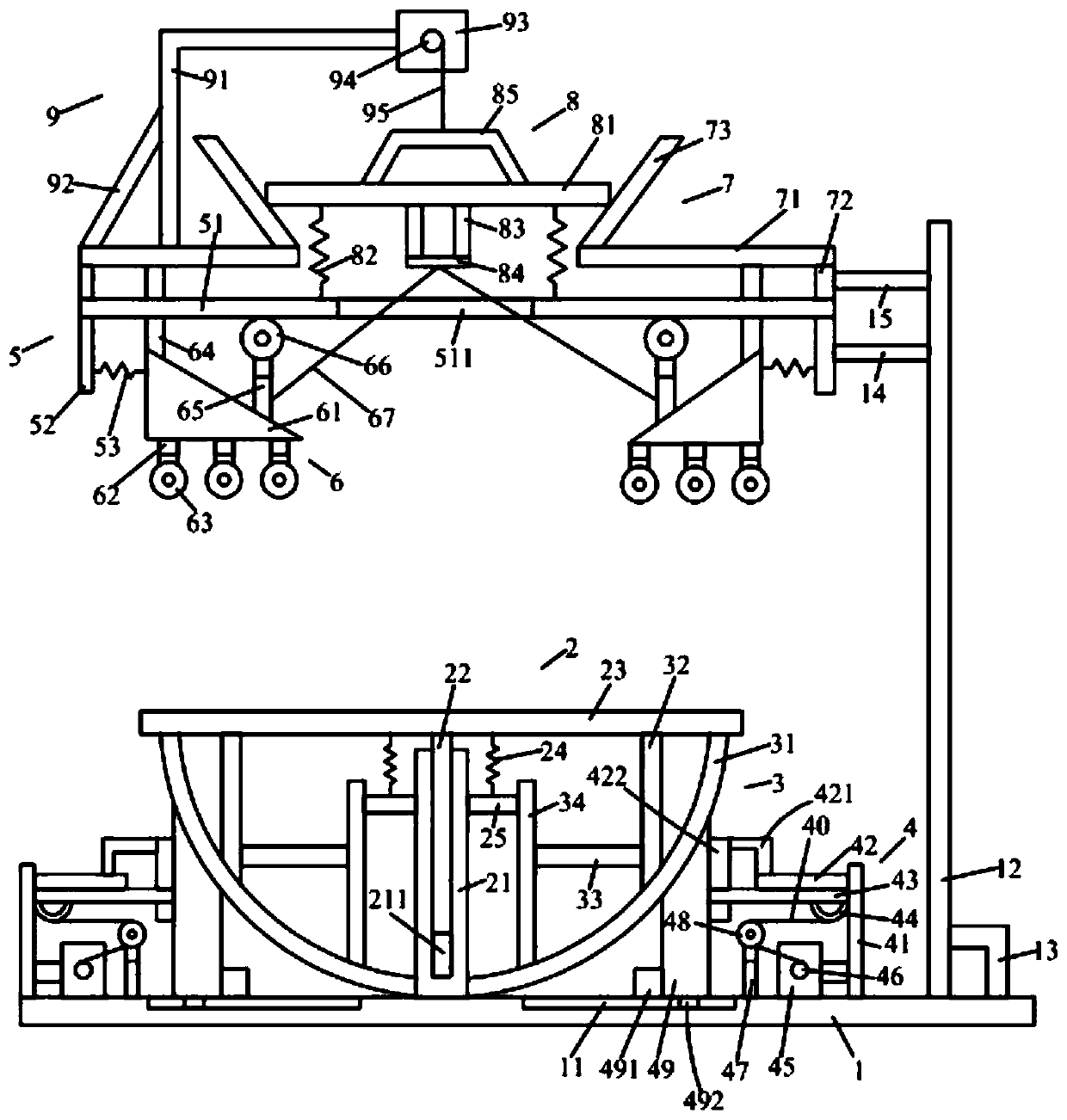 A rolling equipment for fluffy cloth