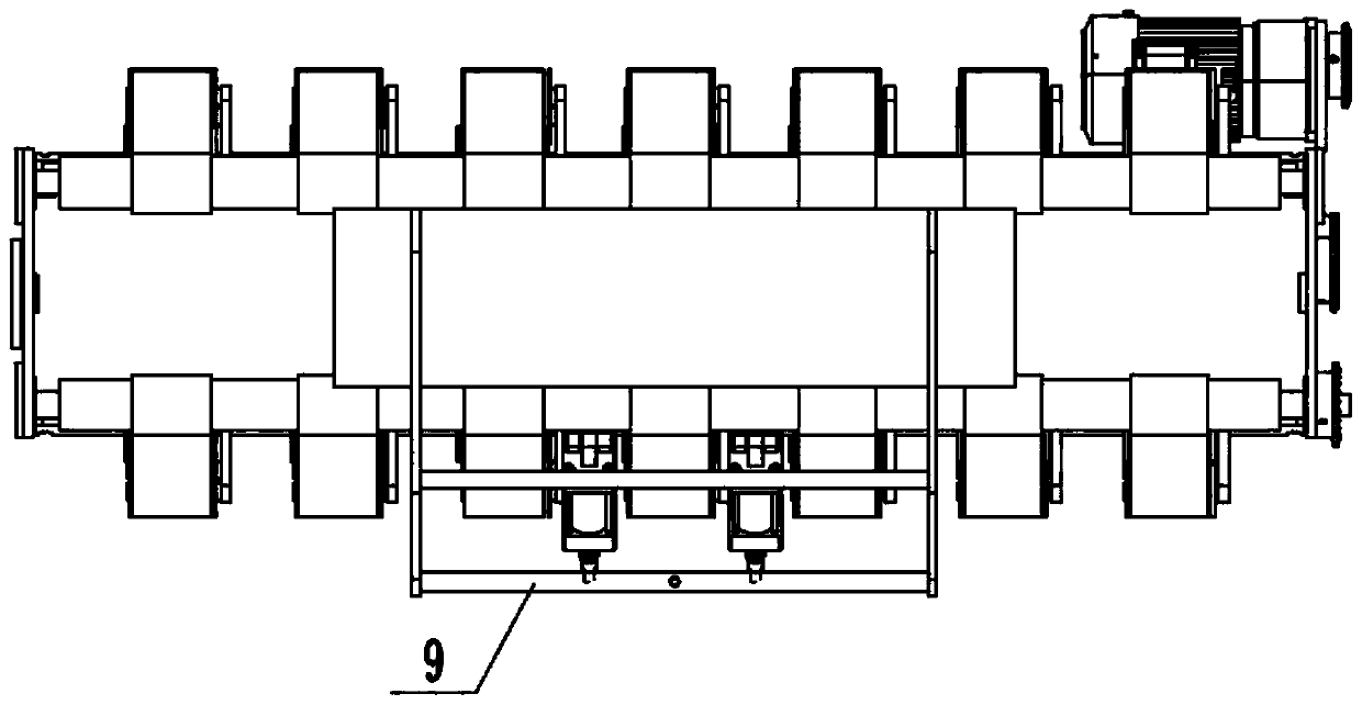 Overturning conveying structure of paper overturning machine