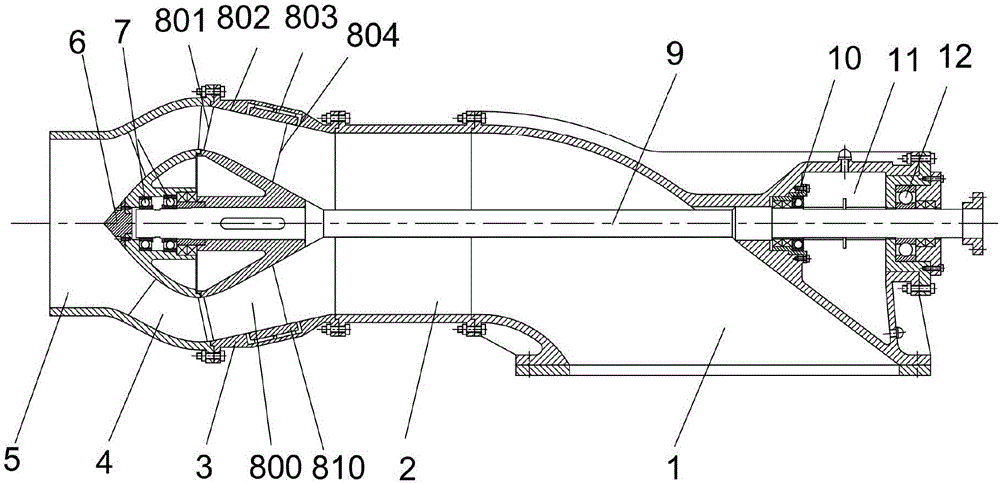 High cavitation-resistant water-spraying propelling pump perforated at rim of impeller