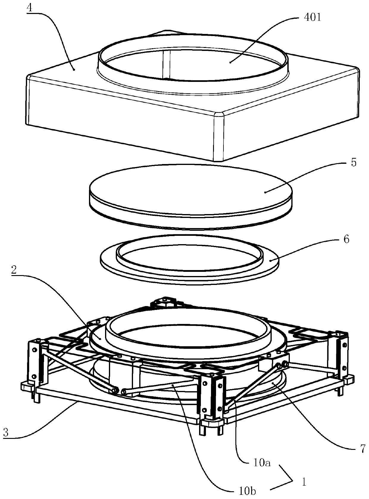 Liquid lens focusing and anti-shake device, camera module and electronic equipment