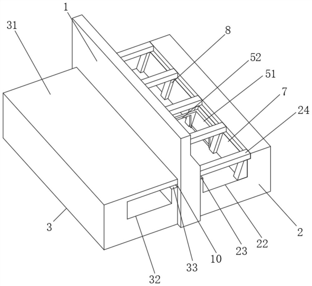 Waterproof drainage facility for underground construction engineering and construction process thereof