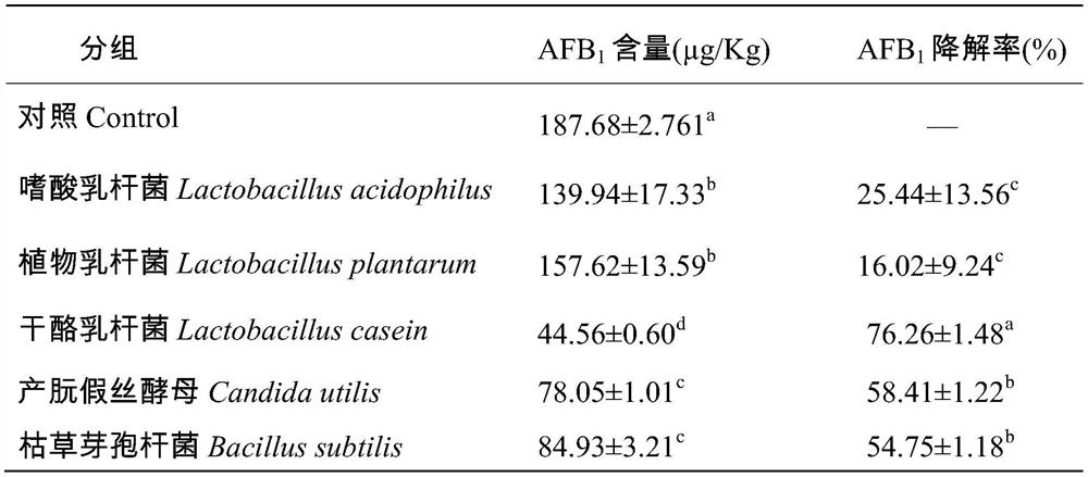 Aflatoxin detoxification composition as well as preparation method and application thereof