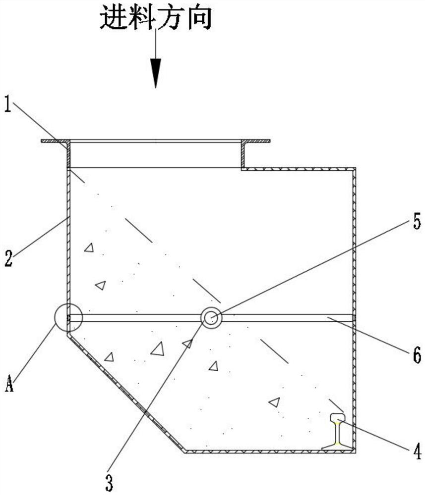 Wear-resistant feeding hole of hoist