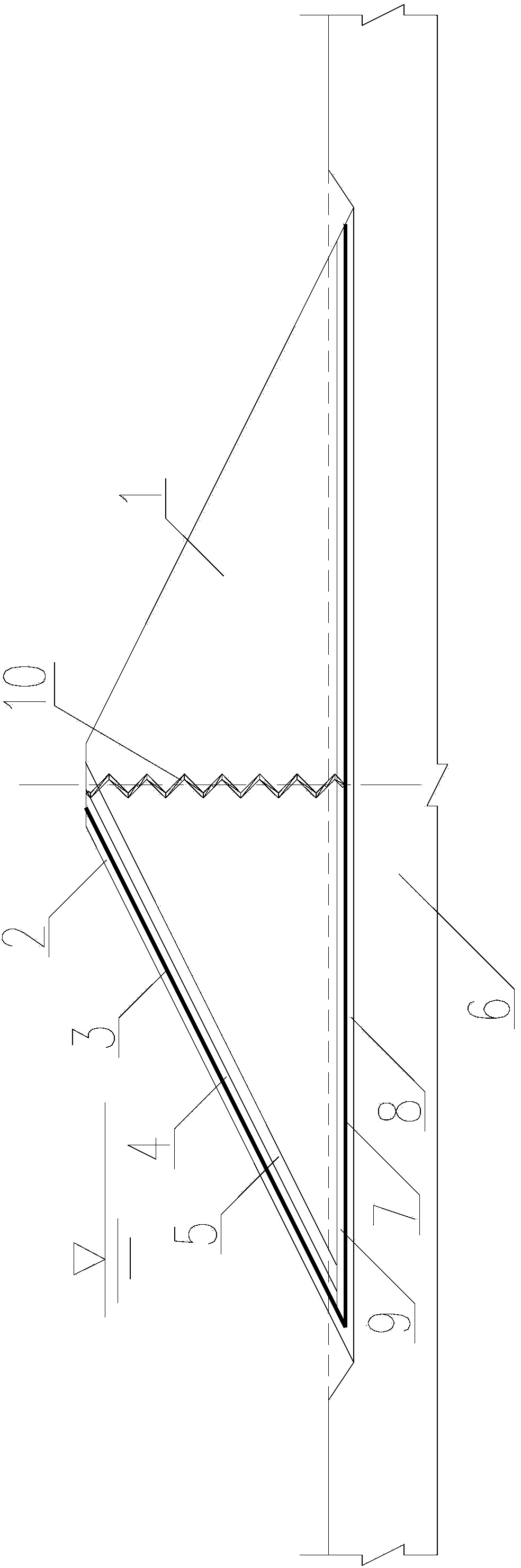 Retaining dam structure for gully or river channel in water-power engineering