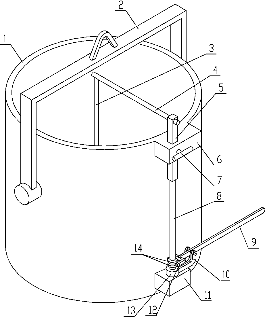 Bottom pouring steel ladle