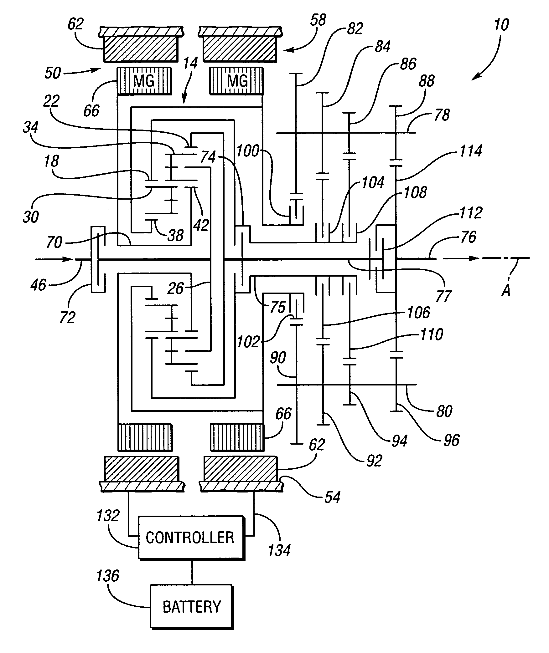 Electrically variable transmission with input split mode and compound split modes