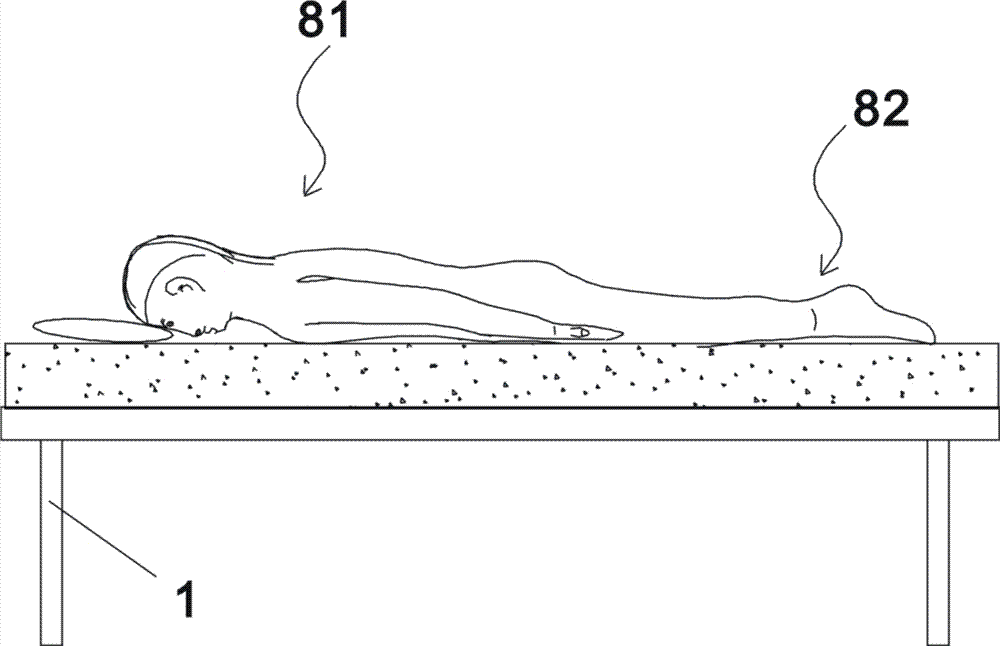 Facing downward position dedicated nursing bed