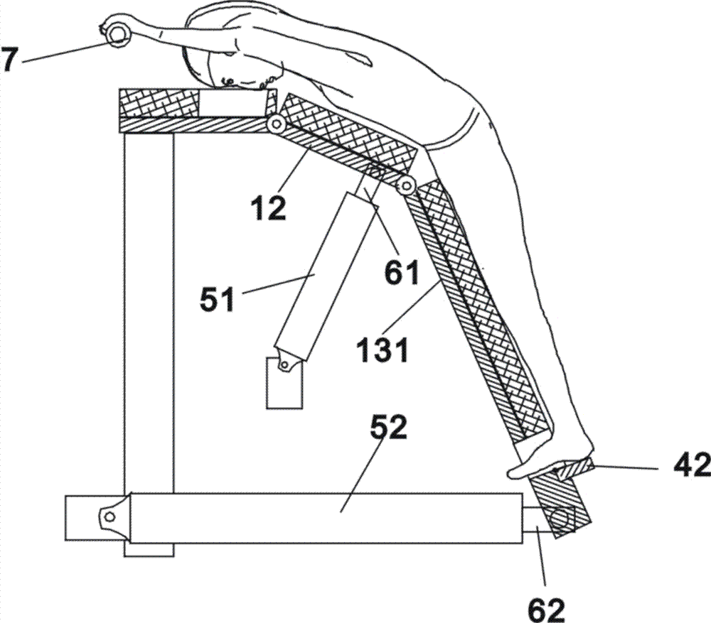 Facing downward position dedicated nursing bed