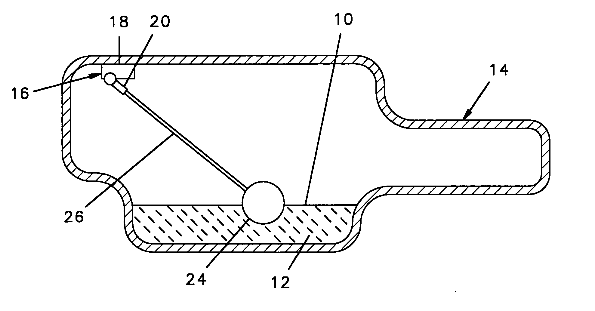 Device employing magnetic flux to measure the level of fluid in a tank