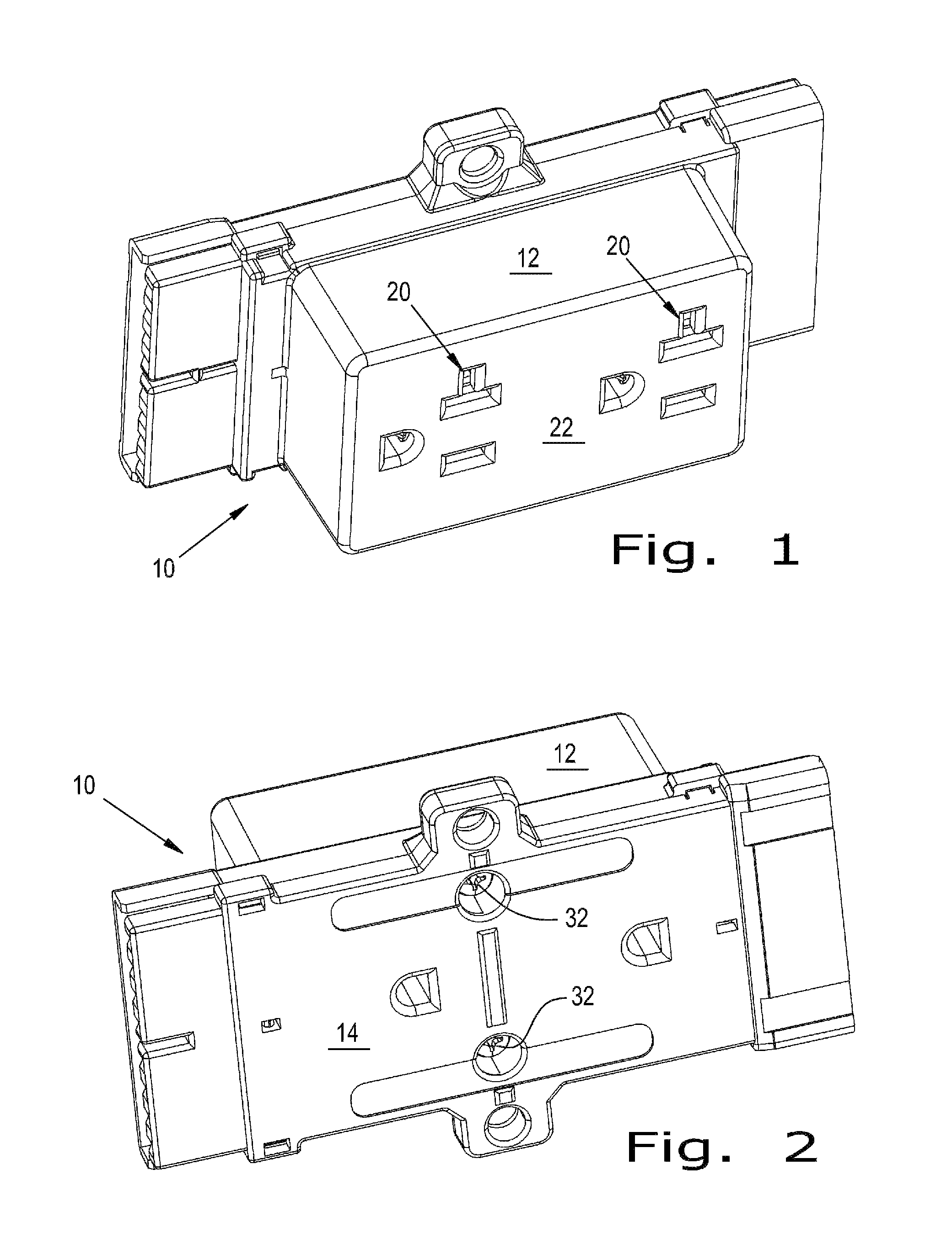 Electrical distribution block apparatus and method of assembly