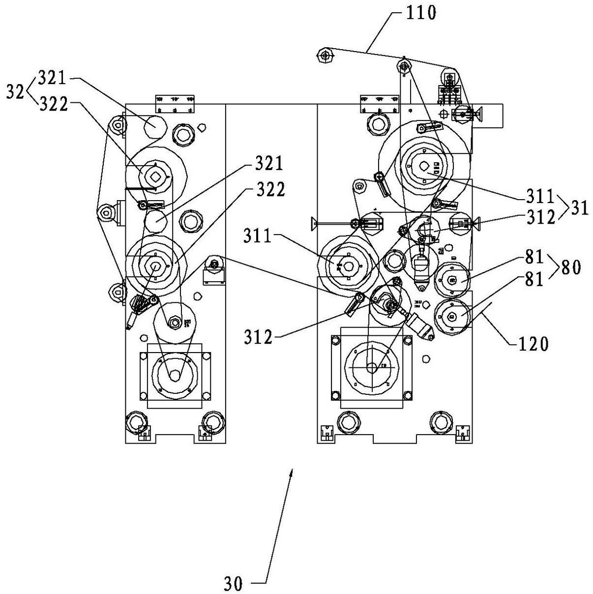 Composite device of composite wiredrawing film