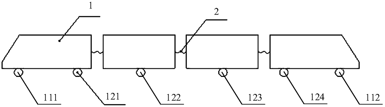 Multi-joint marshaling vehicle