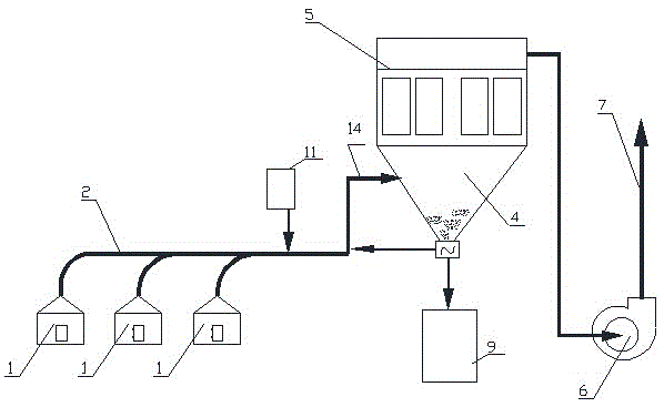 Process and device for purifying flue gas containing lead and cadmium by sintered plate circular adsorption method