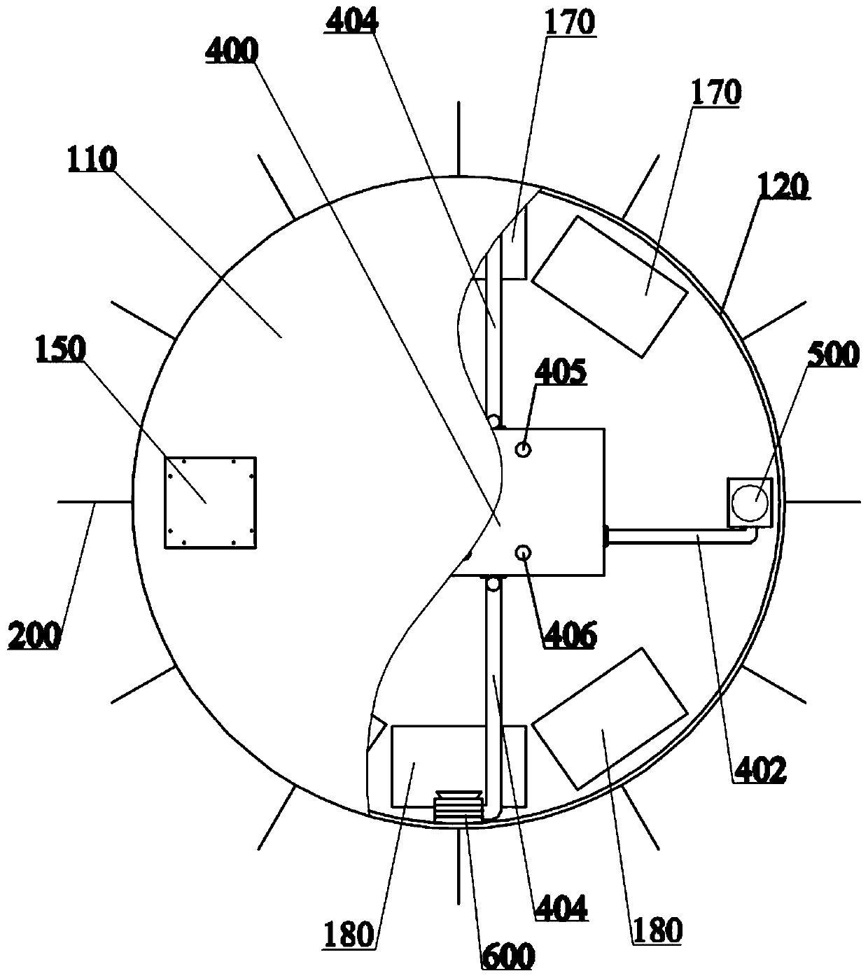 Buried substation with radiation isolation function