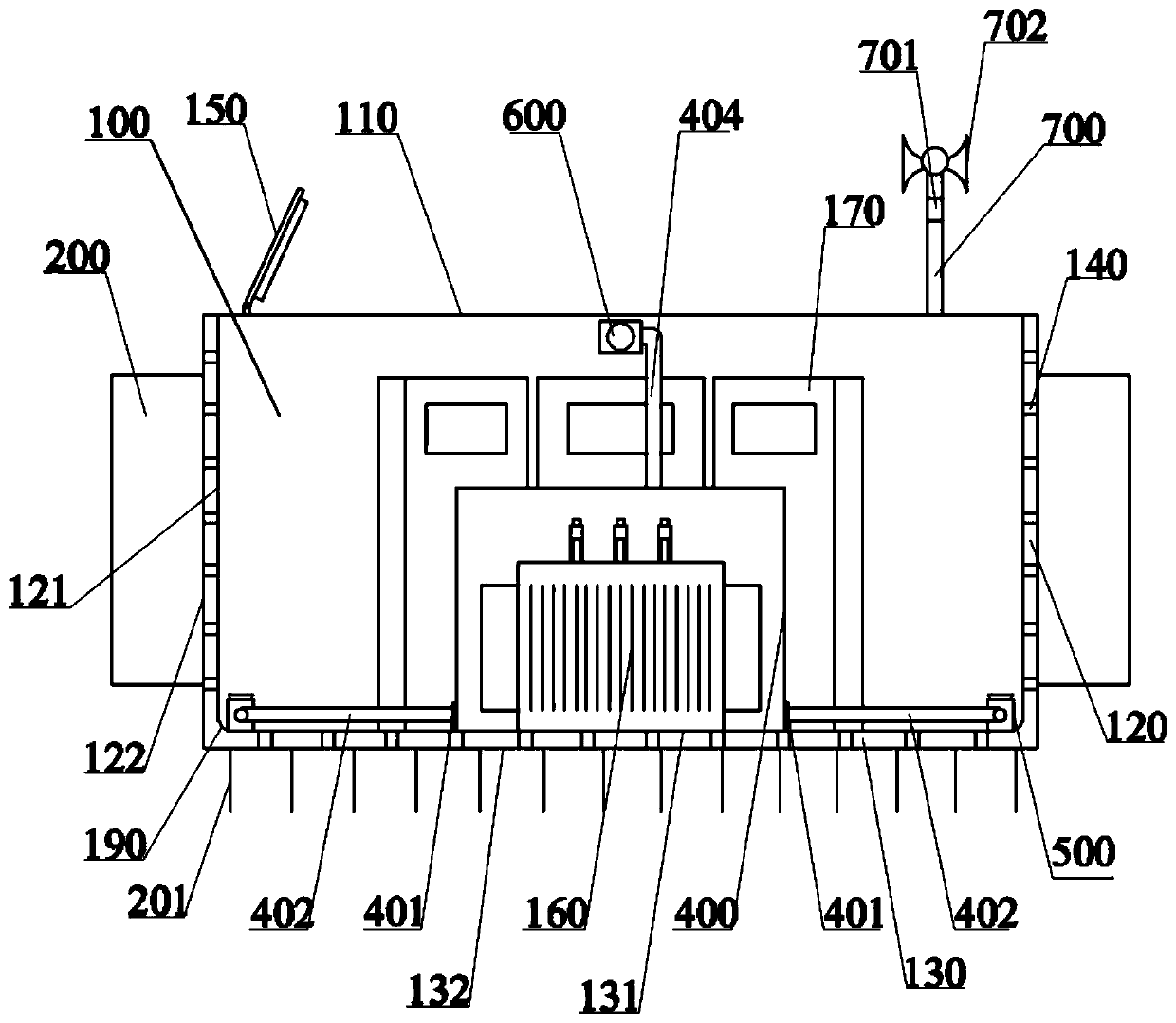 Buried substation with radiation isolation function