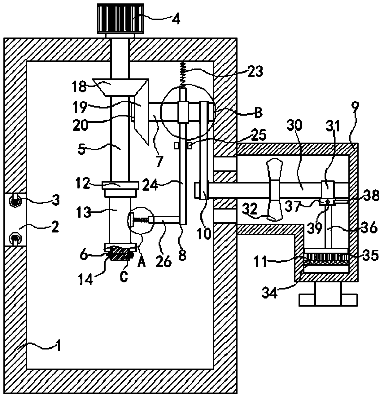 Disassembly-convenient winding device for sewing cotton thread production