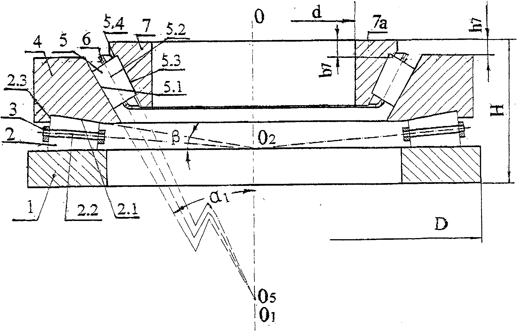 High precision thrust force centripetal combined conical roller bearing