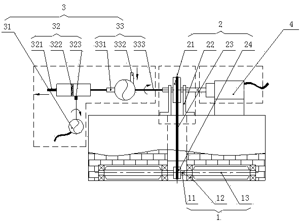 Combined device for generating power through tidal power and desalinating sea water