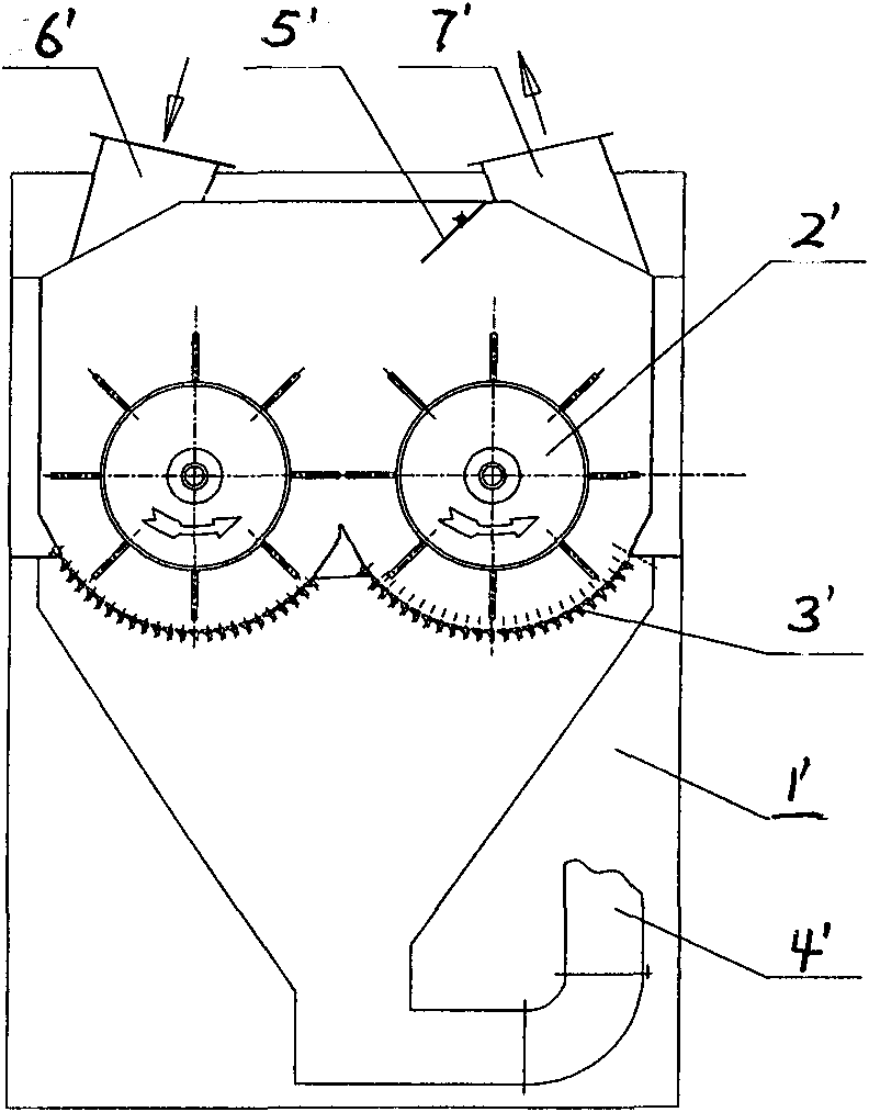 Opening and cleaning method for axial flow opener for opening picking or blowing carding process and special composite beater device thereof