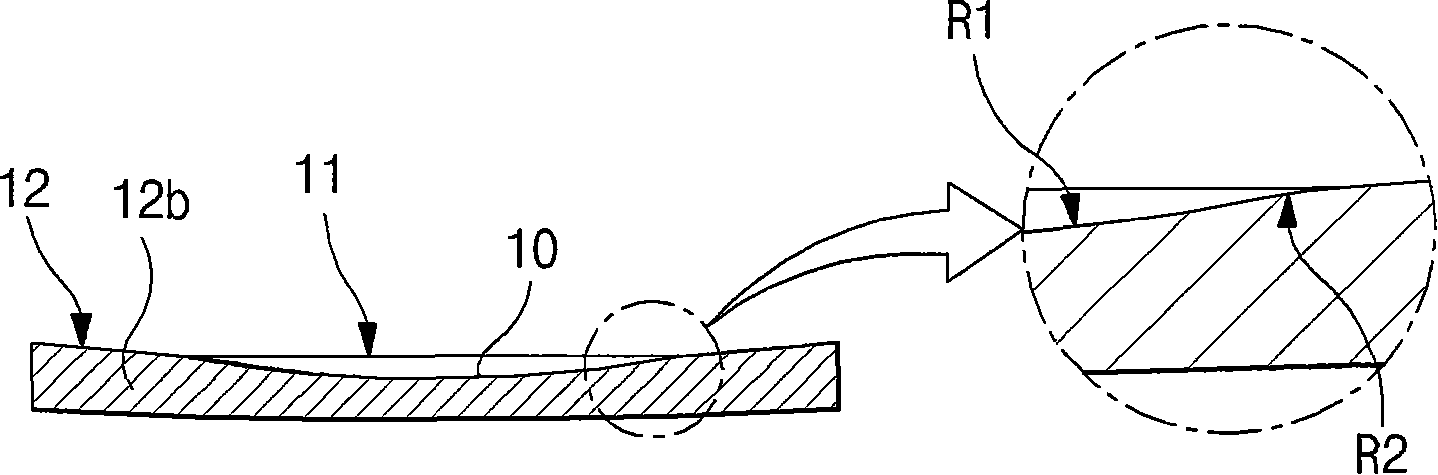 Glasses lens for correcting eyesight