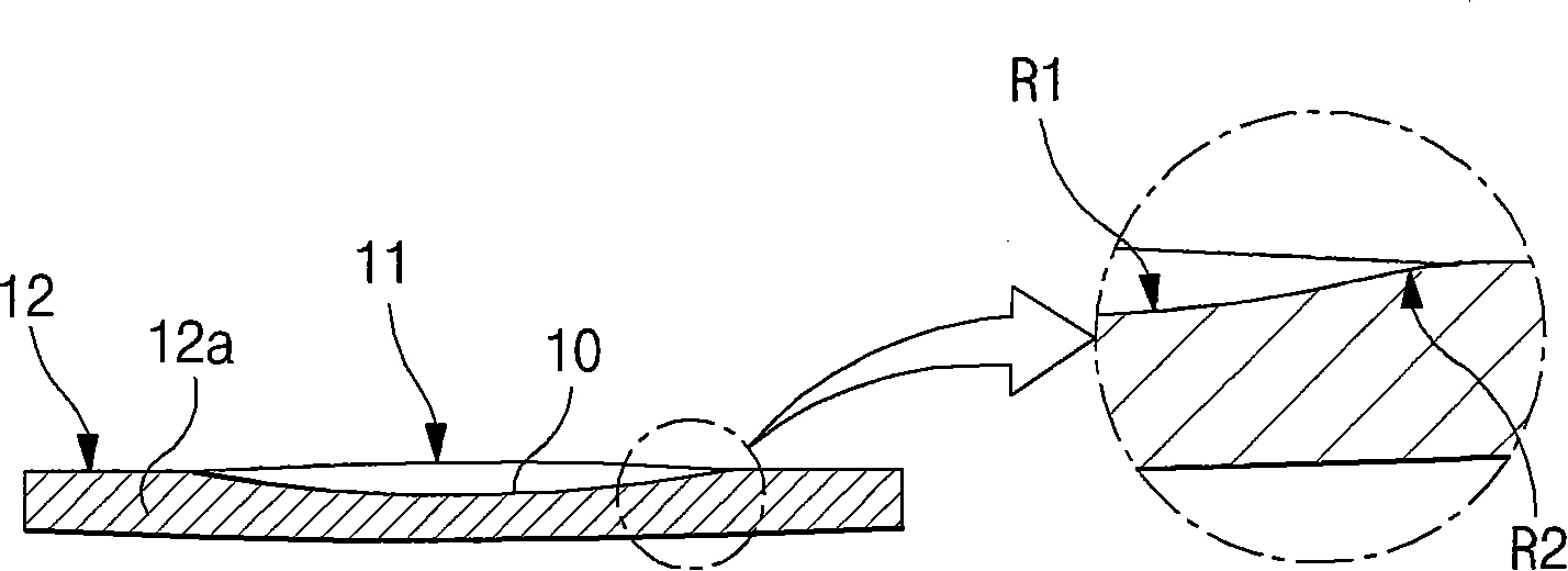 Glasses lens for correcting eyesight