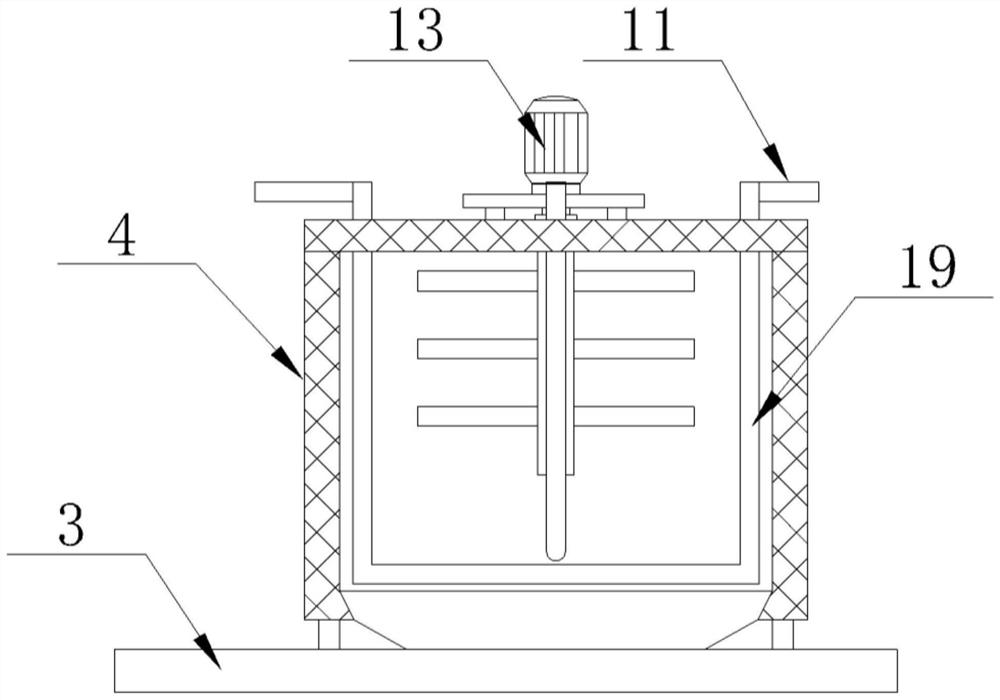 Environment-friendly waterborne NBR coating material waste-heat utilization and material recycling preparation device