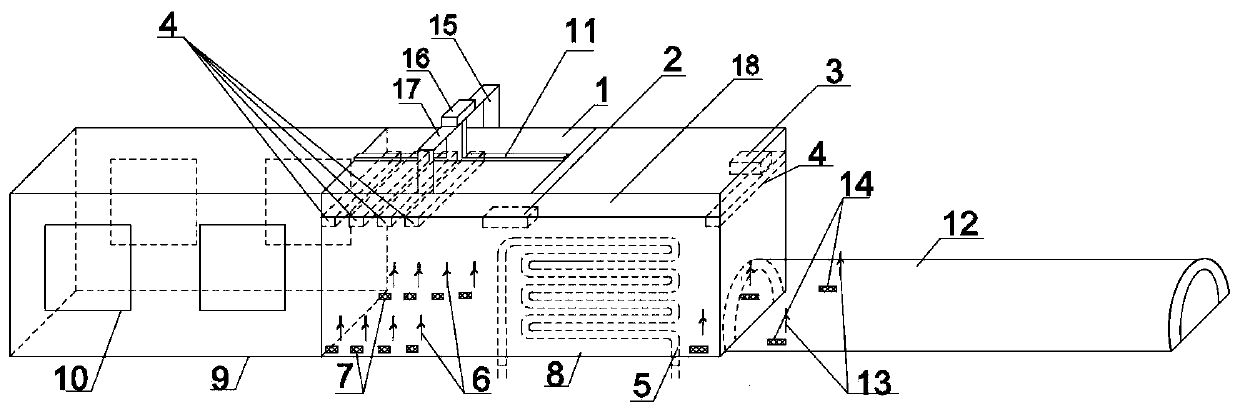 Novel cold region tunnel portal front-end heat-insulation system device and control method thereof