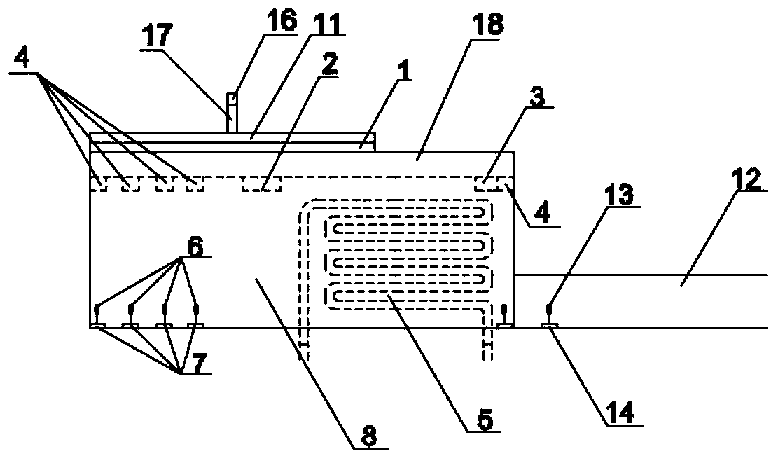 Novel cold region tunnel portal front-end heat-insulation system device and control method thereof