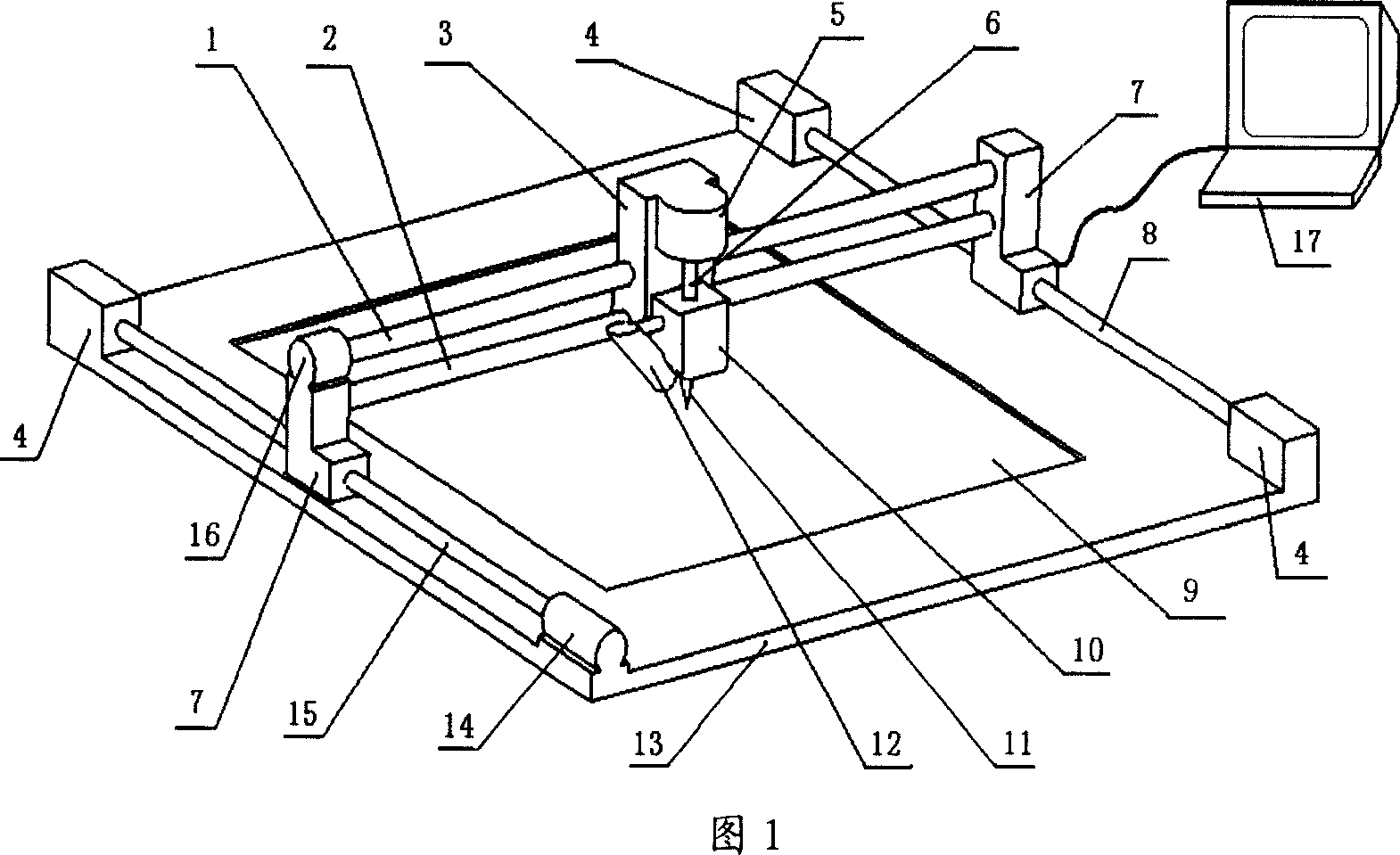 Micro nano structure direct-writing device