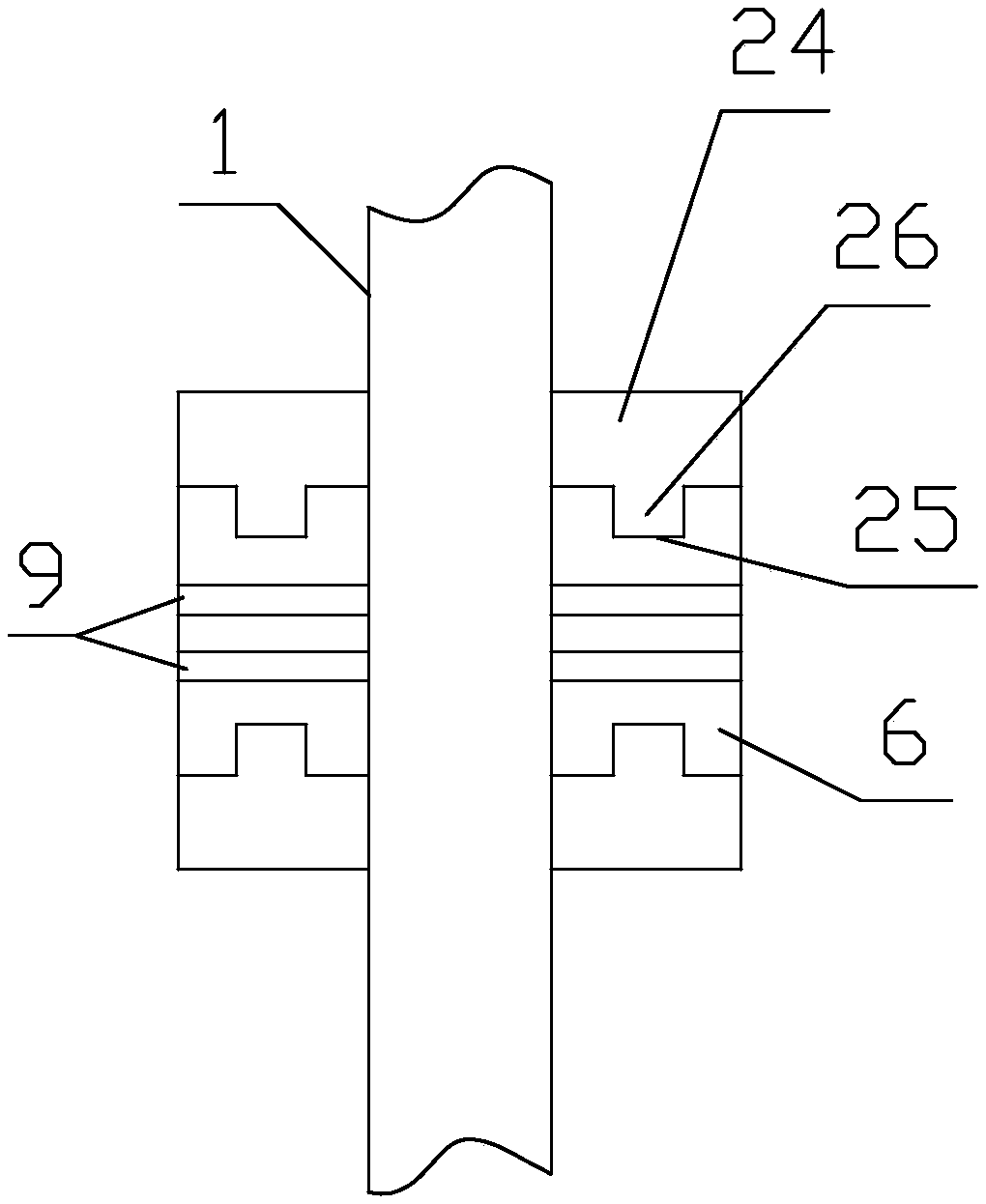 Fixing device for axial fastening of diaphragm assembly