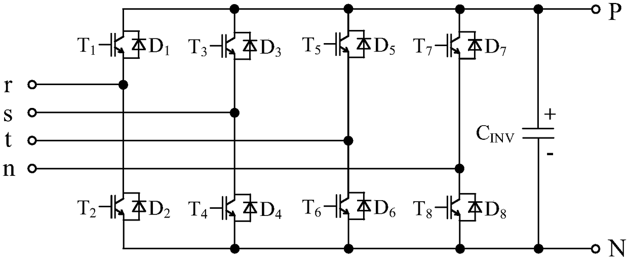 Three-stage type alternating-current/direct-current hybrid three-port power electronic transformer