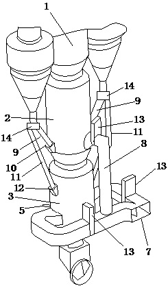 Low nitrogen type decomposition furnace and method for reducing nitrogen oxide concentration in clinker calcination process