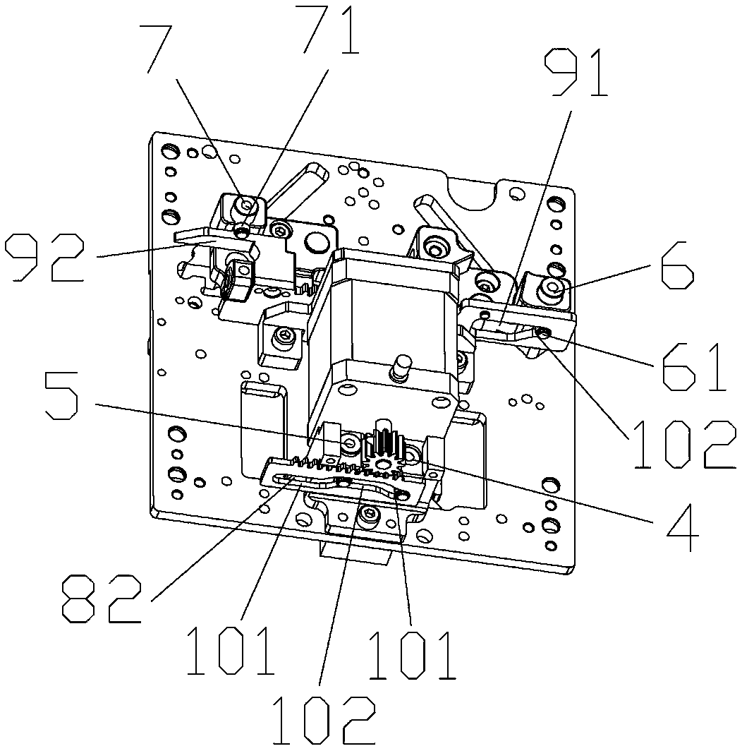 Linkage control mechanism for machine head triangle