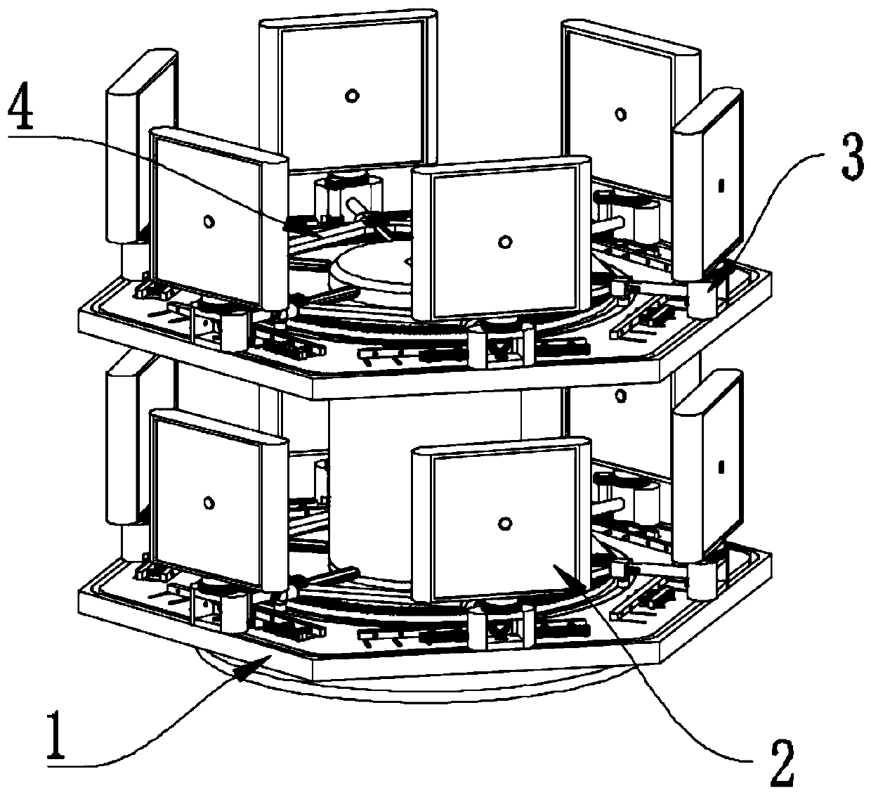 Mechanical transmission type display device based on field of electronic information