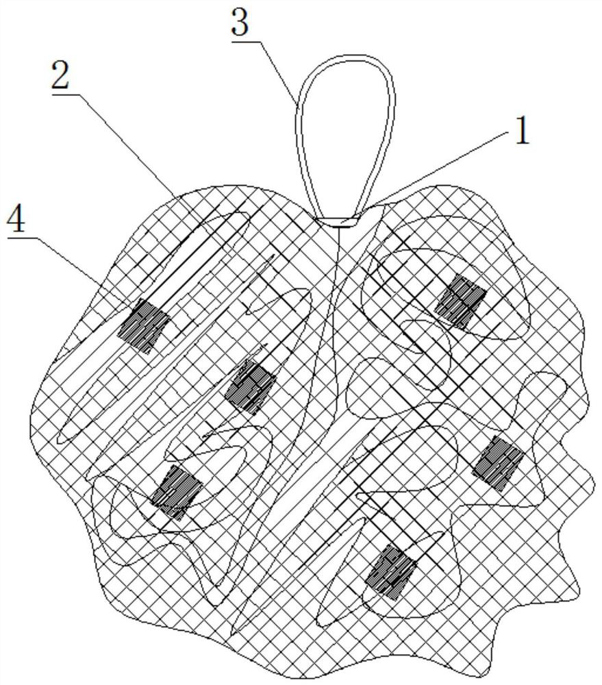 Novel bath ball structure and processing method thereof