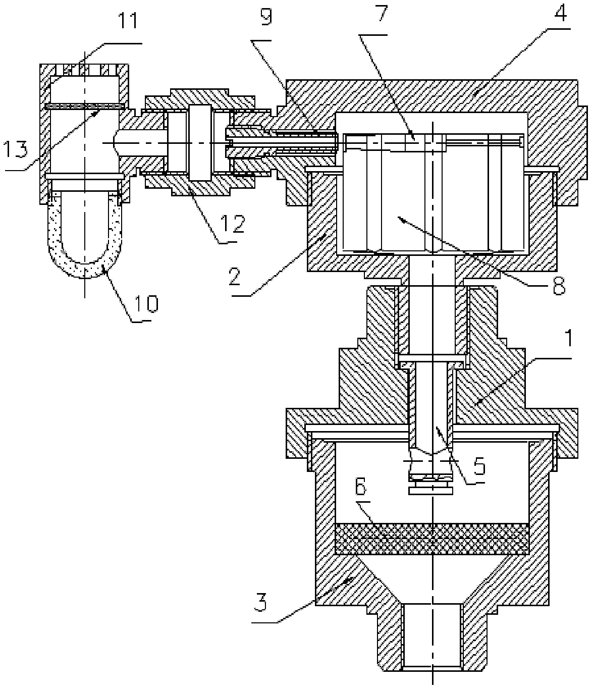 Automatic exhaust valve of heating medium oil system