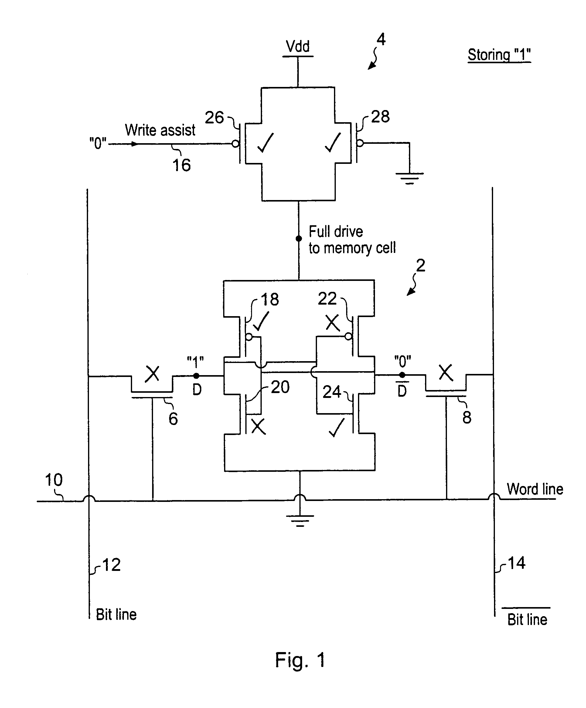 Integrated circuit memory with write assist