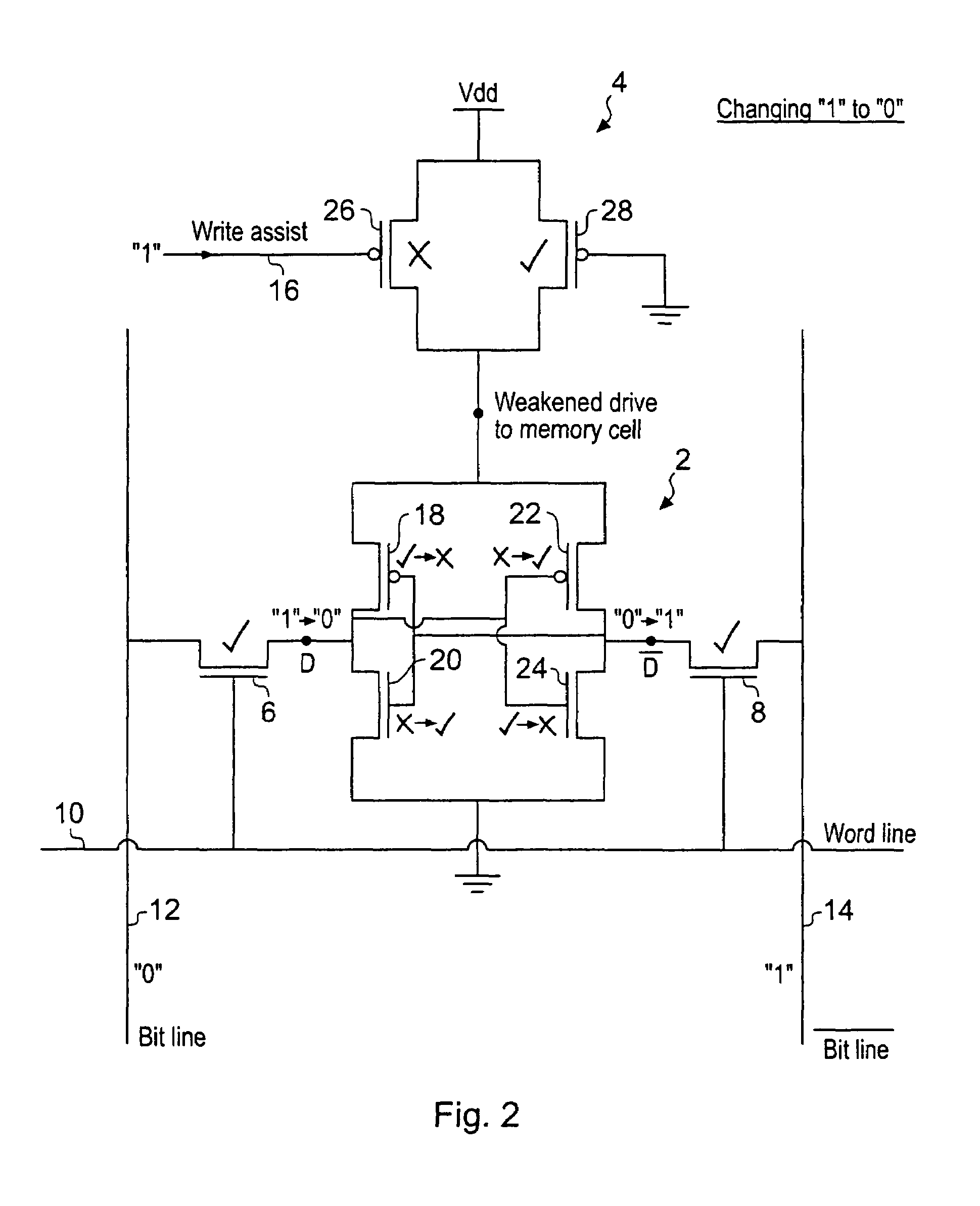 Integrated circuit memory with write assist