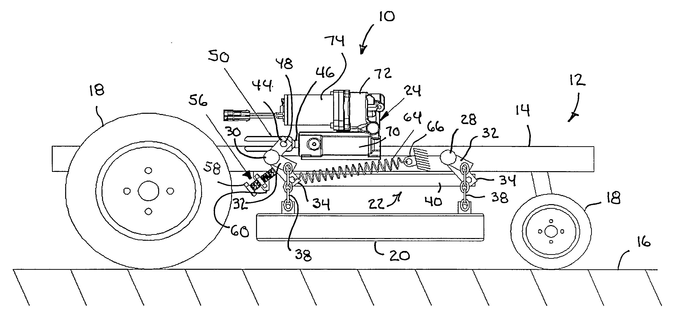 Electro-hydraulic lift mechanism for lawn mower deck