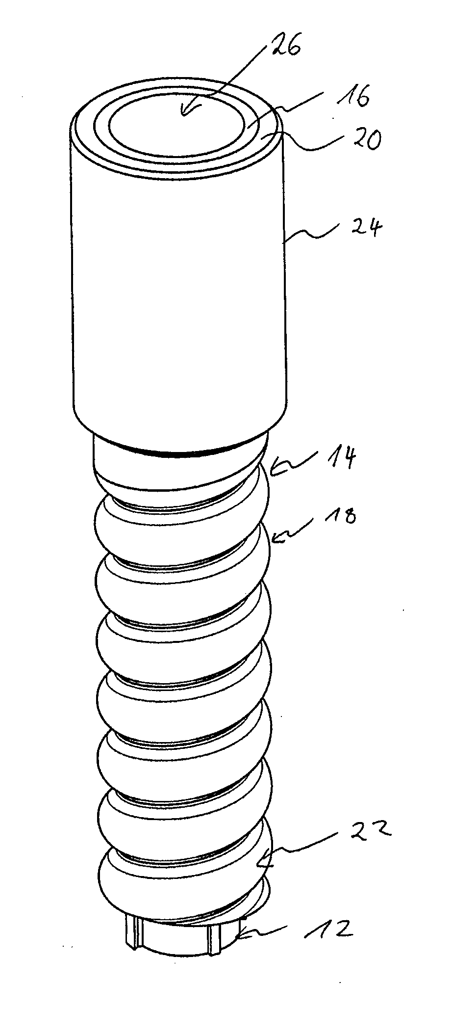 Screw dowel for fastening rails