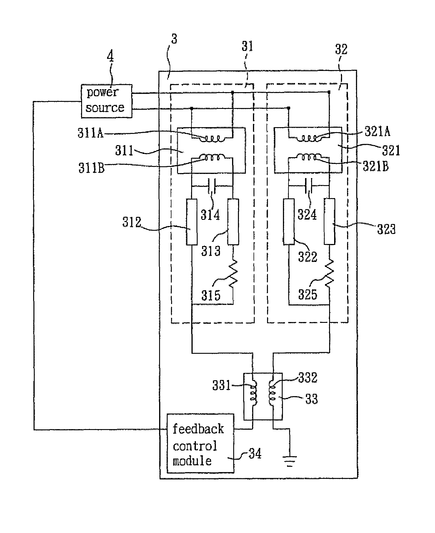 Balanced current lamp module and multi-lamp circuit