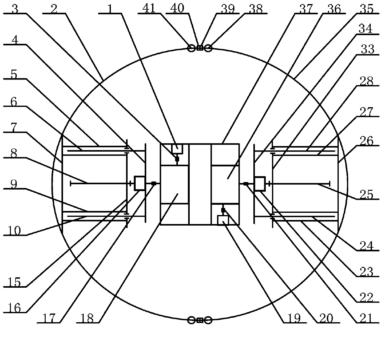 Hemisphere differential telescopic spherical robot