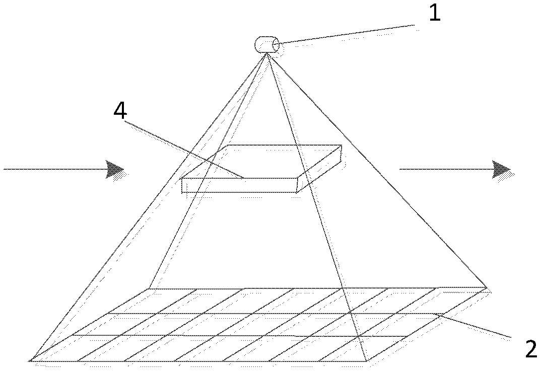 Method for online detecting electronic element by translational type micro focus CT (Computerized Tomography) detection device