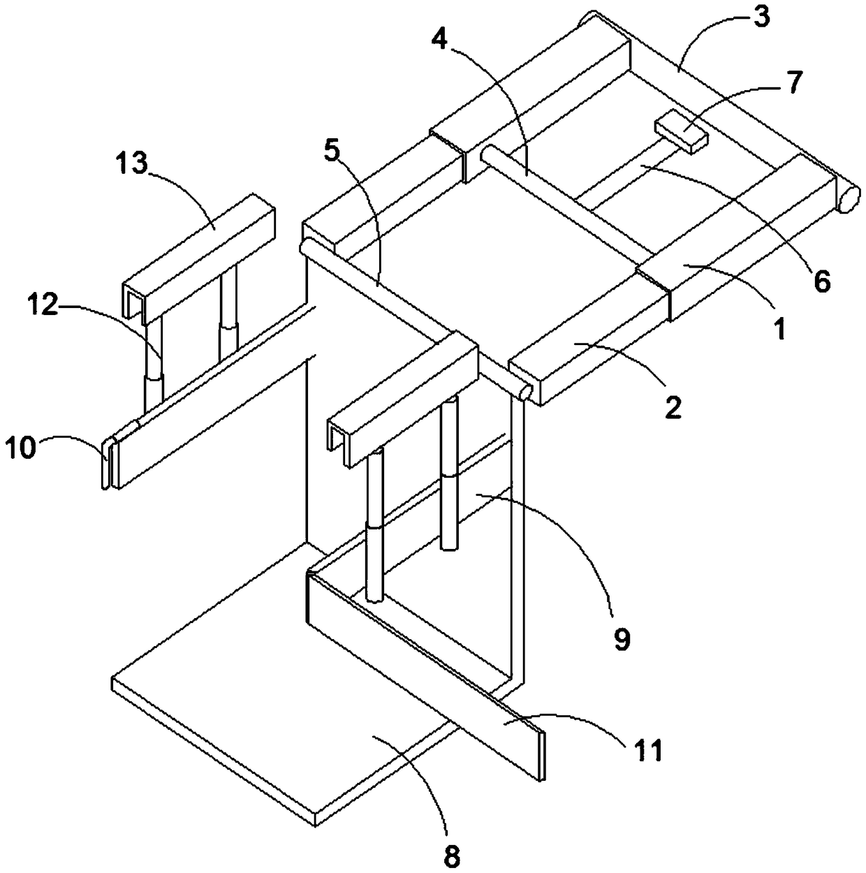 Automatic loading and unloading mechanical arm of compression garbage truck